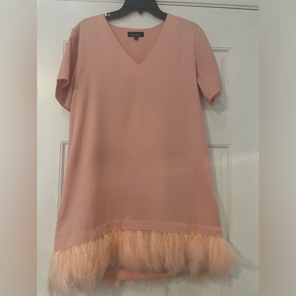 Lea & viola pink feathers dress
